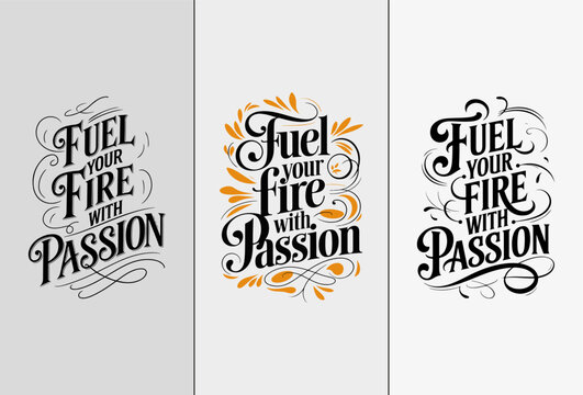 motivational quotes typography poster design set