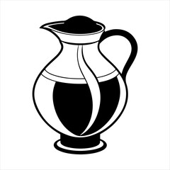 Vase vector silhouette design