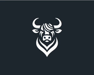Cow logo vector. Animal farm. Cow icon. Dairy product symbol vector illustration.