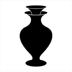 Vase vector silhouette design