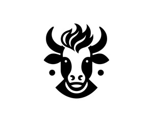 Cow logo vector. Animal farm. Cow icon. Dairy product symbol vector illustration.