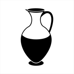 Vase vector silhouette design