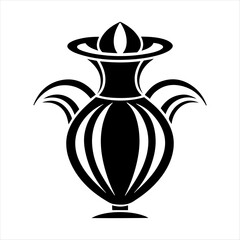 Vase vector silhouette design