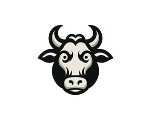 Cow logo vector. Animal farm. Cow icon. Dairy product symbol vector illustration.
