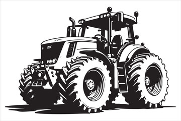 12 Tractor Silhouette Vector Bundle