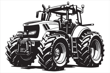 12 Tractor Silhouette Vector Bundle
