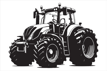 12 Tractor Silhouette Vector Bundle