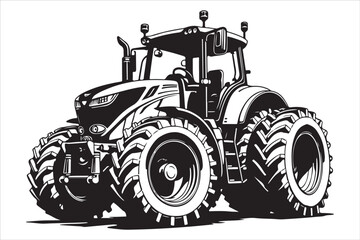12 Tractor Silhouette Vector Bundle