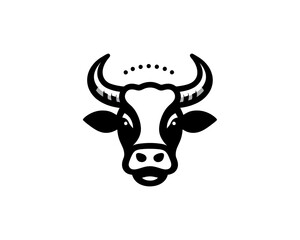 Cow logo vector. Animal farm. Cow icon. Dairy product symbol vector illustration.