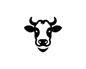 Cow logo vector. Animal farm. Cow icon. Dairy product symbol vector illustration.