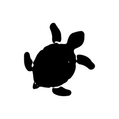 Minimalist Sea Turtle Silhouette Art