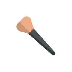 Makeup brush beauty icon in a flat and modern design, making cosmetic branding visually appealing
