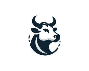 Cow logo vector. Animal farm. Cow icon. Dairy product symbol vector illustration.