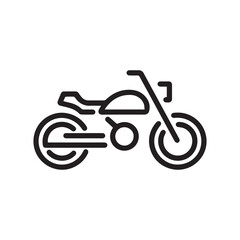 motorcycle icon designed in line style and set with editable strokes in transport icon theme © SaymaHossan
