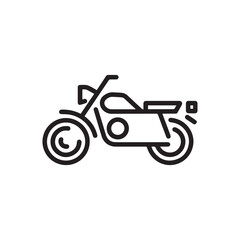 motorcycle icon designed in line style and set with editable strokes in transport icon theme