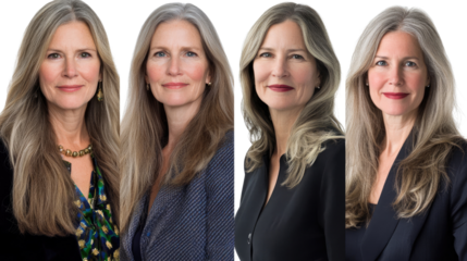 Successful Middle Aged Women Leaders in Diverse Attire Generative AI