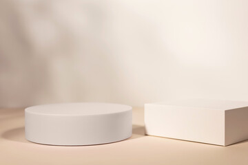 Empty mockup product display podium background for beauty or cosmetic products