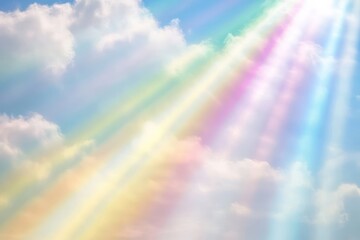 Fototapeta premium White background with colorful rays of light