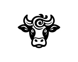 Cow logo vector. Animal farm. Cow icon. Dairy product symbol vector illustration.