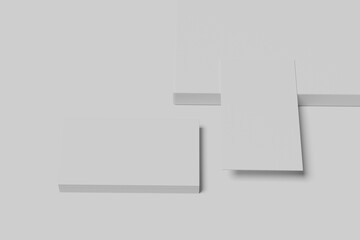 Blank business card mockup white