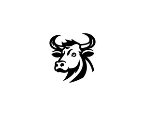 Cow logo vector. Animal farm. Cow icon. Dairy product symbol vector illustration.