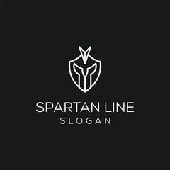 Spartan Logo Template Vector, Creative Sparta Logo Vector, Spartan Helmet Logo