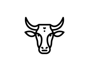 Cow logo vector. Animal farm. Cow icon. Dairy product symbol vector illustration.