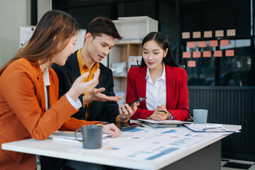 Business people meeting design ideas concept business planning at office.