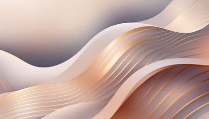 Abstract Wave Design with Gold Accents