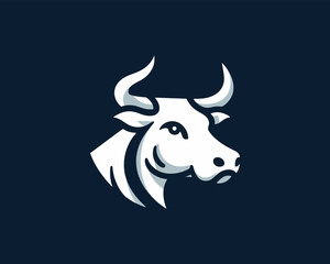 Cow logo vector. Animal farm. Cow icon. Dairy product symbol vector illustration.