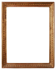 Antique picture frame on a transparent background, in PNG format.