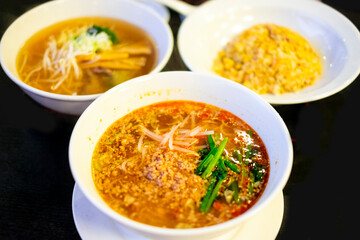 担々麺とチャーハン、ラーメン