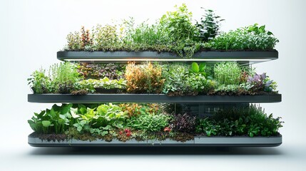 Innovative vertical garden showcasing lush, vibrant greenery in a modern design for sustainable urban living and gardening solutions