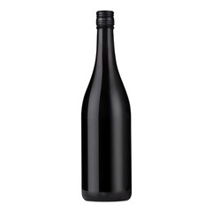 Bottle of wine isolated without label