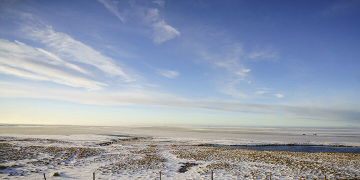 설경,개울,평원,지평선,링로드,Ring Road,아이슬란드