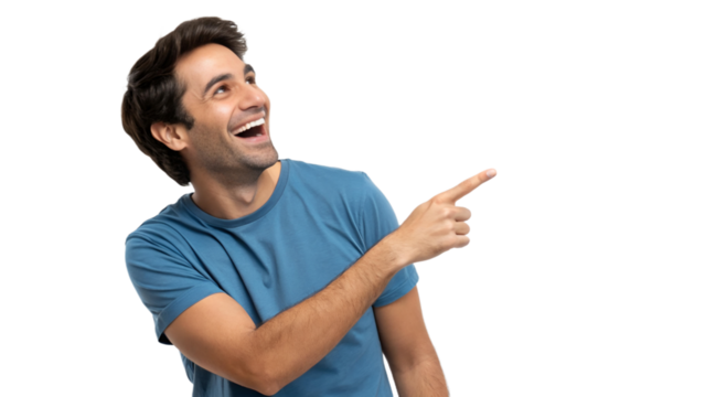 "Pointing Towards Positivity: A Joyful Moment"
