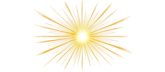 Fototapeta premium Bright golden burst with radiating lines, symbolizing energy and celebration. This vibrant design evokes feelings of joy and excitement, perfect for festive occasions