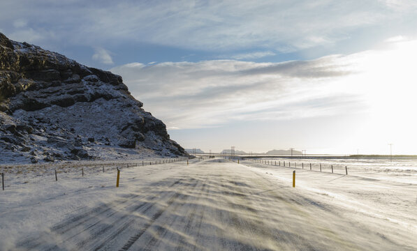 설경,아스팔트,도로,바람,눈보라,안개,평원,링로드,Ring Road,아이슬란드