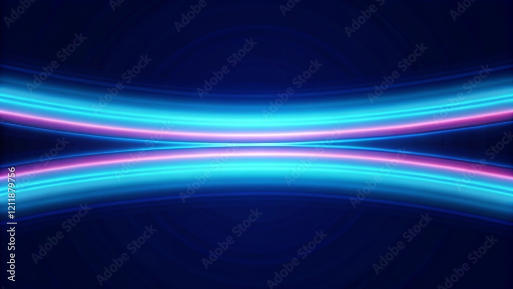 Aufkleber Modern concept of light speed lines background. Abstract futuristic 5G internet connection concept. light trails illustration, digital innovation backdrop with fast data flow and neon energy
