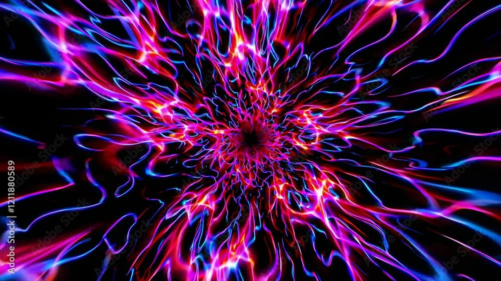 Poster colorful abstract light patterns create a mesmerizing visual effect in a digital artwork display