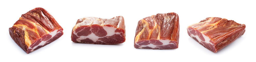 jerky meat isolated on white background