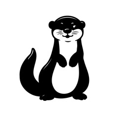 Cute Otter Illustration Design