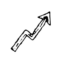 Hand Drawn Upward Arrow Graphic