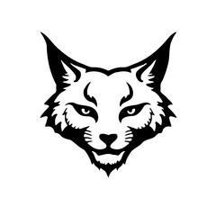 Lynx Head Simple Black and White