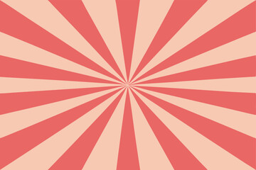 Abstract Pink and Beige Sunburst Rays Background Design.