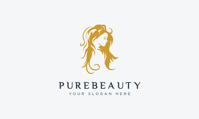 Fashion and pure beauty logo design vector template