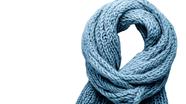 Cozy knitted scarf elegantly folded, perfect accessory for chilly winter days ahead