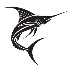 Dynamic Silhouette of a Jumping Marlin