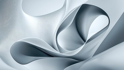 Abstract Gray Swirling Forms Create a Dynamic Composition