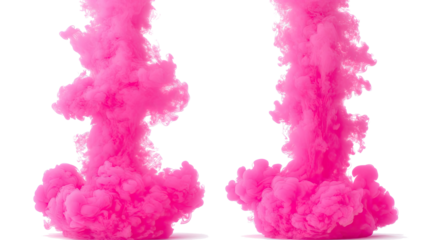 Realistic Pink Smoke Bomb Overlays for Creative Design Generative AI